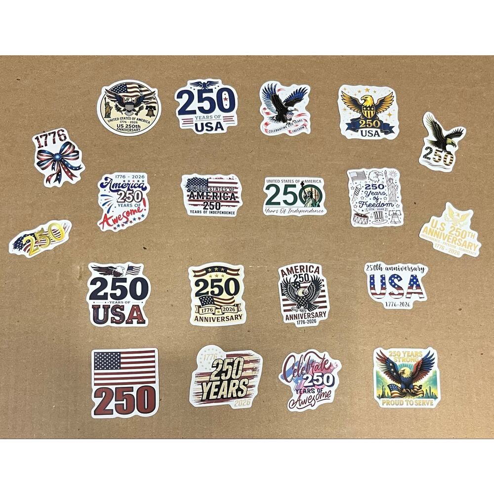$4/4 America 4th Anniversary celebration stickers>cups, laptops, helmets & more